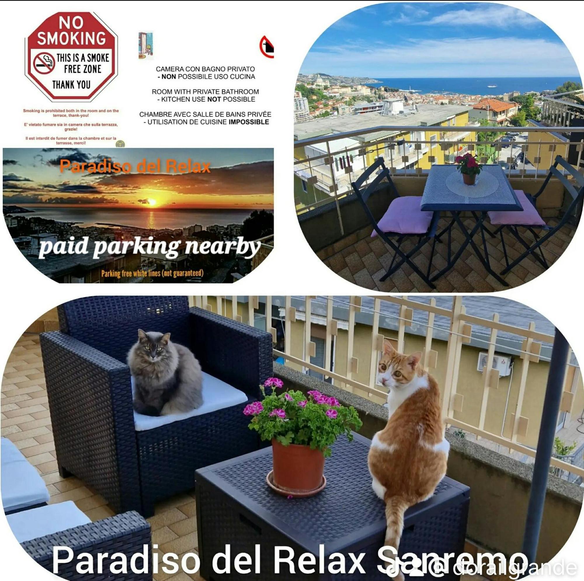 Il Paradiso Del Relax Private Room With Bathroom Parking Sanremo Exterior photo